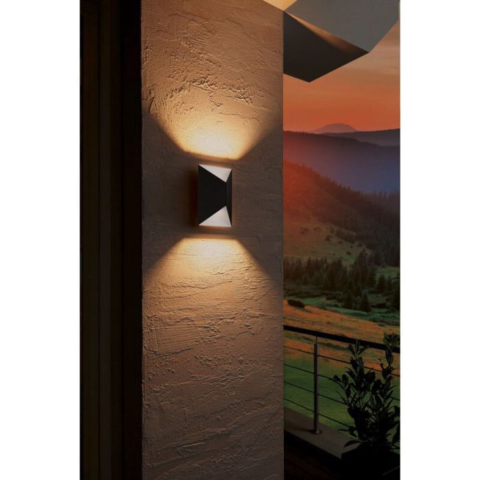 Antracit modern utelampa metall, Lyndi, 3W, 3000K LED, IP44