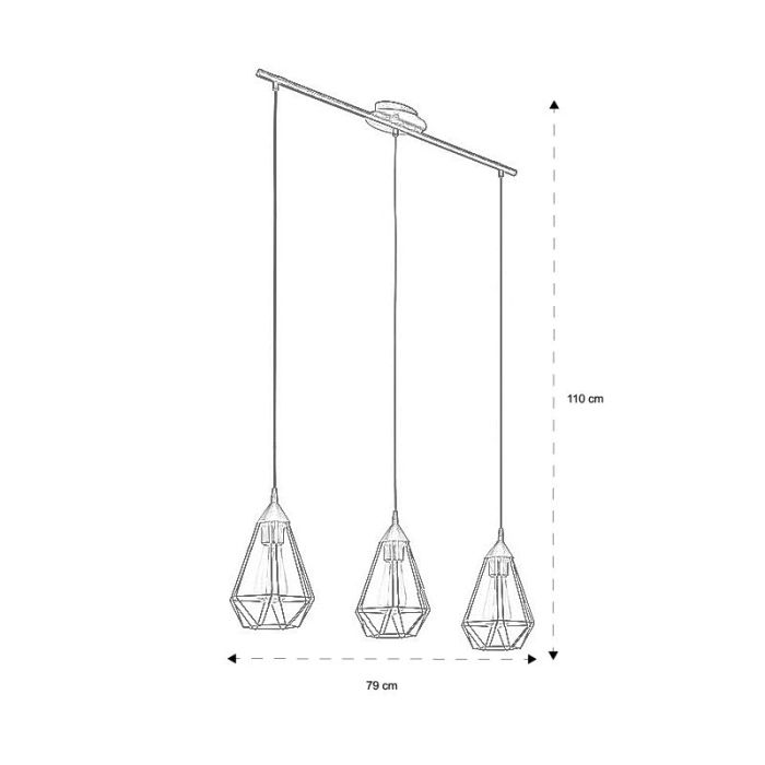 Svart industri fönsterlampa metall, Costel