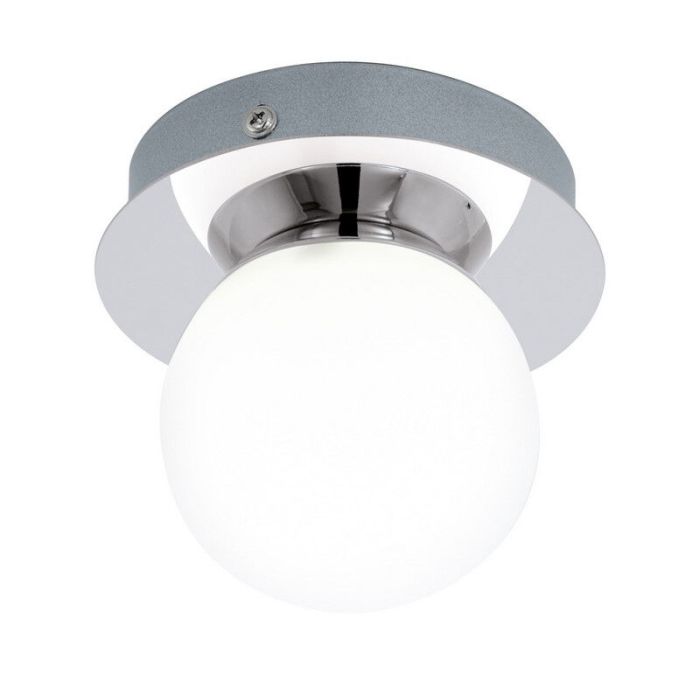 Krom modern taklampa glas, Escha, 3W, 3000K LED, IP44