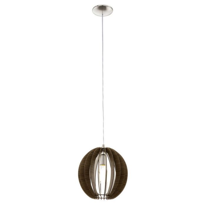 Brun rustik fönsterlampa trä, Bergama