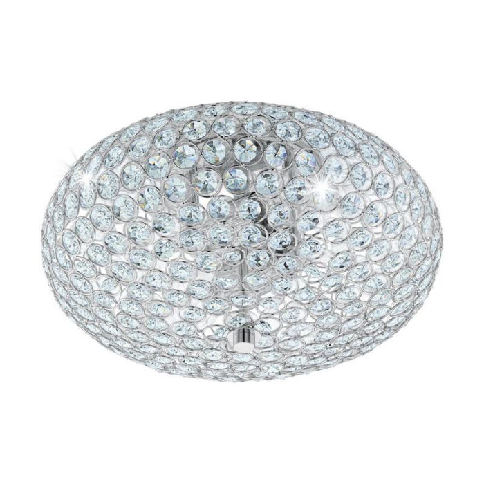 Krom retro taklampa glas, Annamarie