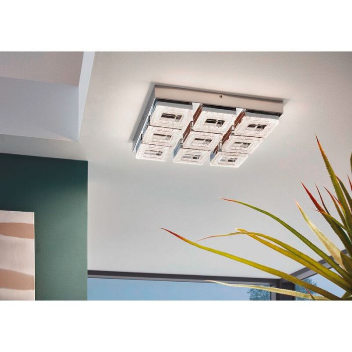 Krom modern vägglampa plast, Arjo, 4W, 3000K LED