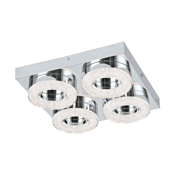Krom modern vägglampa plast, Arjo, 4W, 3000K LED