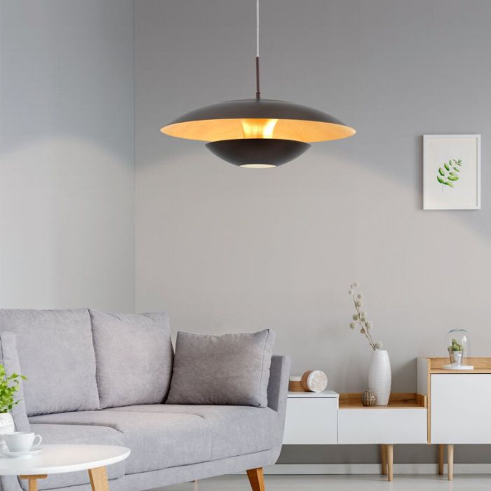 Brun modern fönsterlampa metall, Ashish