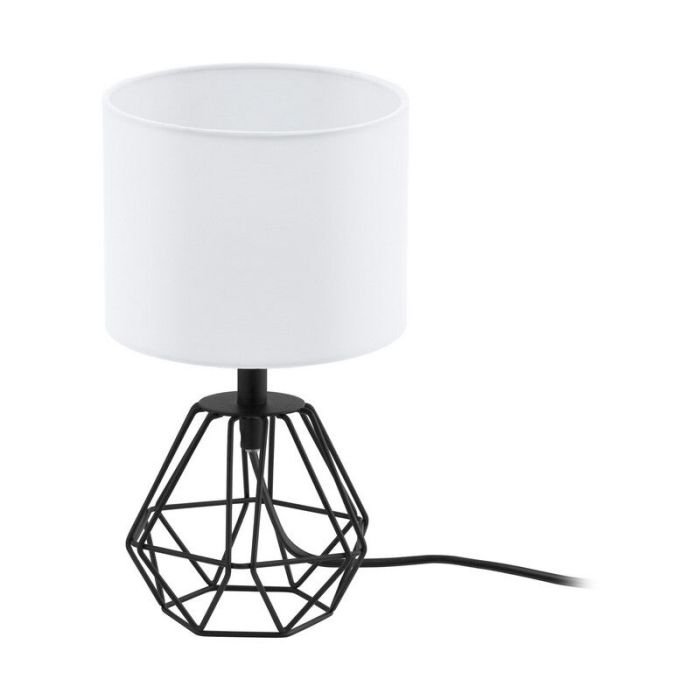 Svart design bordslampa tyg, Acri, med brytare