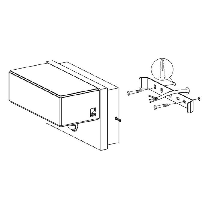 Silver modern utomhus vägglampa med rörelsesensor metall, Jason, IP44