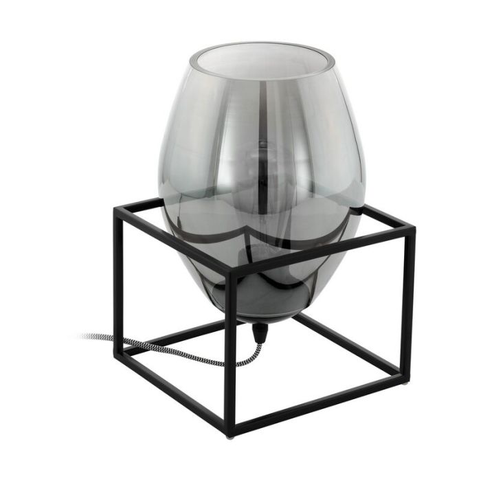Svart design bordslampa stål, Josephus, med brytare
