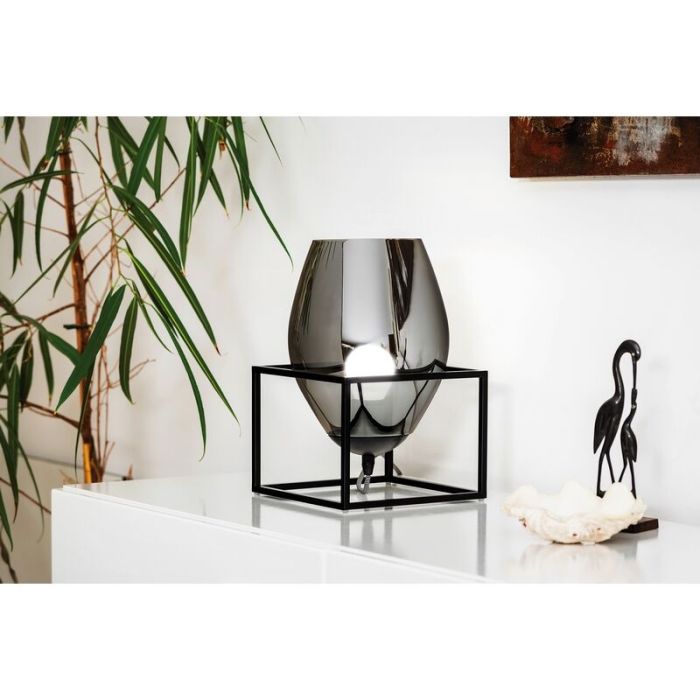 Svart design bordslampa stål, Josephus, med brytare