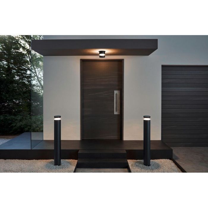 Svart utelampa aluminium, Ian, IP44