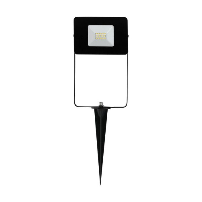 Svart modern trädgårdsspotlight aluminium, Joey, IP65, med brytare