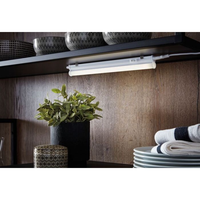 Vit plafond plast, Nicolle, 3W, 4000K LED, med brytare