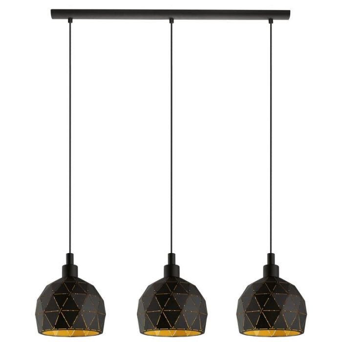 Svart modern fönsterlampa stål, Silva