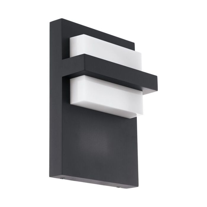 Antracit modern utelampa aluminium, Nicol, 10W, 3000K LED, IP44