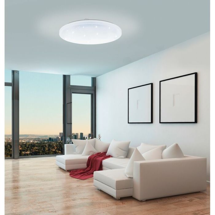 Vit plafond stål, Eloise, 12W, justerbar ljusfärg LED, IP44