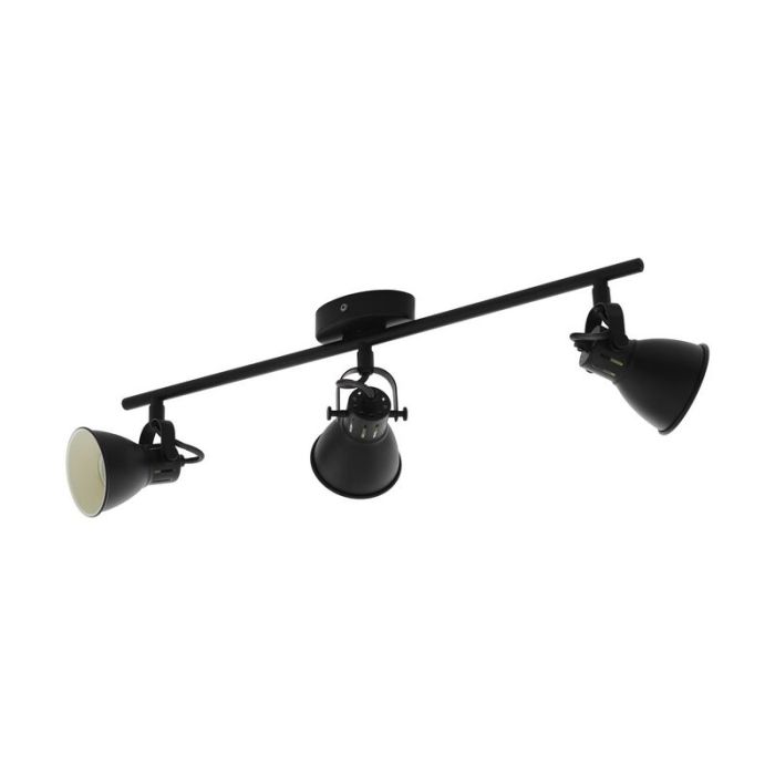 Svart vintage spotlight tak stål, Tinke