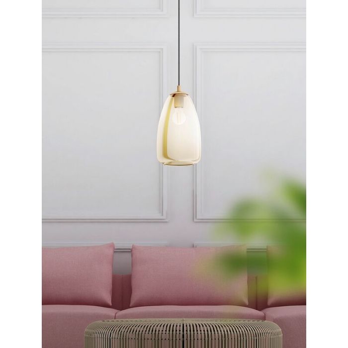 Bärnstensfärgad design fönsterlampa glas, Fredericus