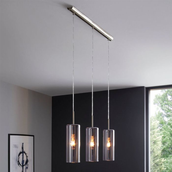 Grå design fönsterlampa glas, Tino