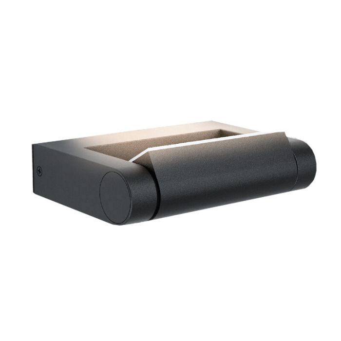 Svart modern utelampa aluminium, Kawa, 4,8W, 3000K LED, IP44