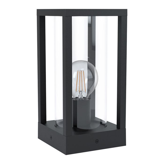 Svart modern utelampa aluminium, Laszlo, IP54