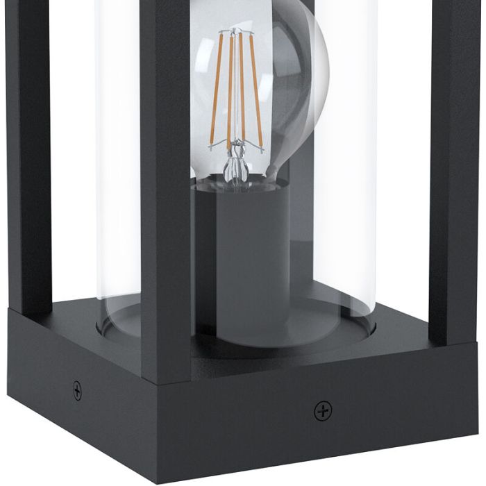 Svart modern utelampa aluminium, Laszlo, IP54