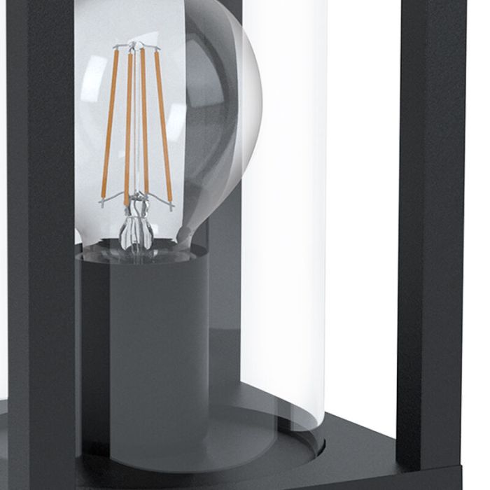 Svart modern utelampa aluminium, Laszlo, IP54
