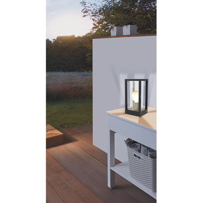 Svart modern utelampa aluminium, Laszlo, IP54