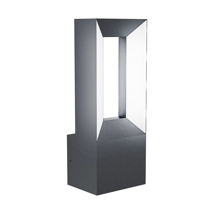 Svart modern utelampa aluminium, Larisa, 5W, 3000K LED, IP44