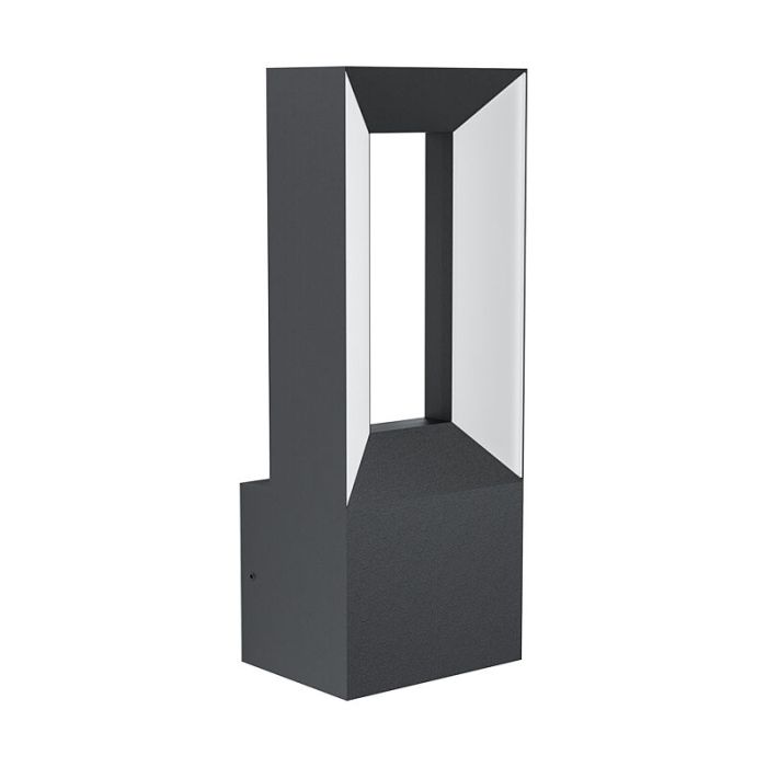 Svart modern utelampa aluminium, Larisa, 5W, 3000K LED, IP44