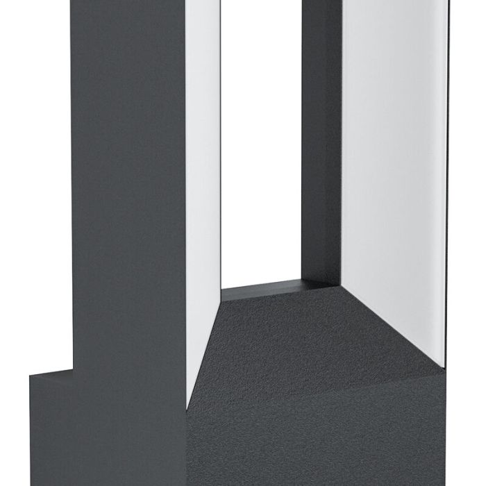 Svart modern utelampa aluminium, Larisa, 5W, 3000K LED, IP44