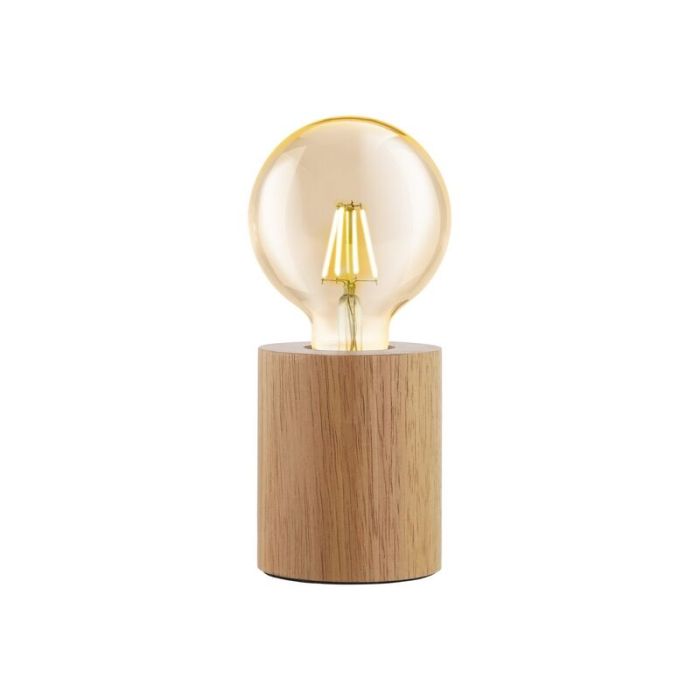 Trä bordslampa brun, Yannic, med brytare