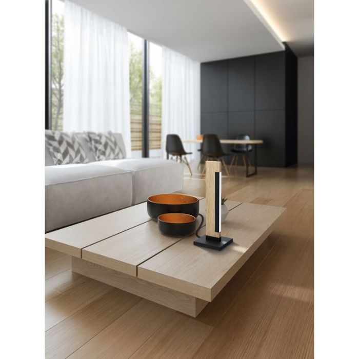 Trä bordslampa brun, Ludovica, 6W, 3000K LED, med brytare