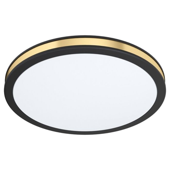 Svart modern plafond stål, Rivano, 11W, 3000K LED