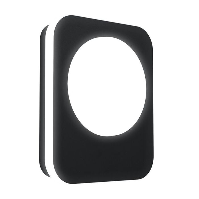 Svart modern utelampa aluminium, Luut, 9W, 3000K LED, IP44