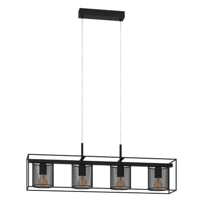 Svart industri fönsterlampa aluminium, Thiemo