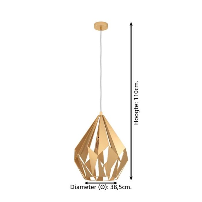 Guld industri fönsterlampa aluminium, Acri