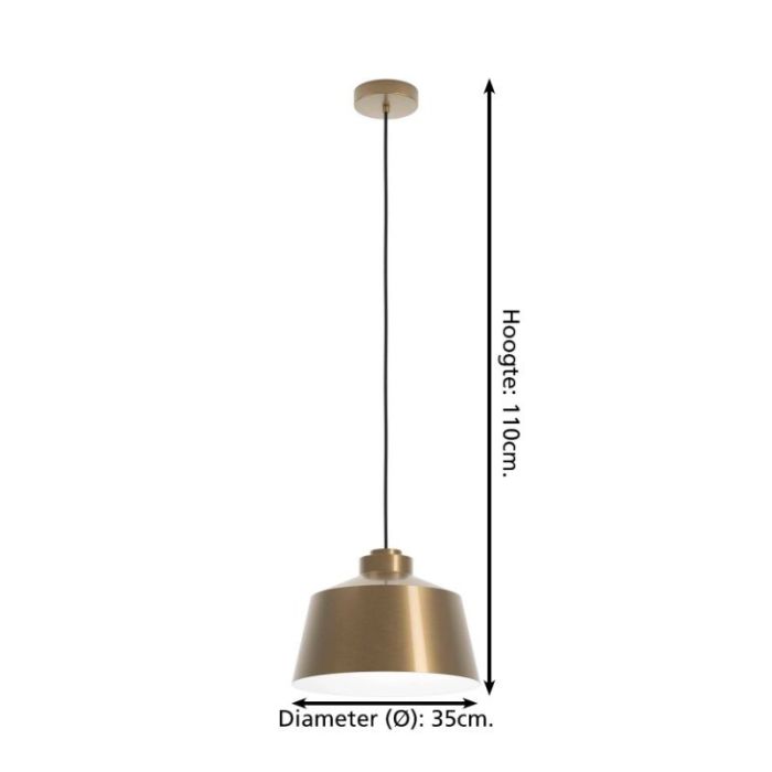 Guld industri fönsterlampa aluminium, Kwinten