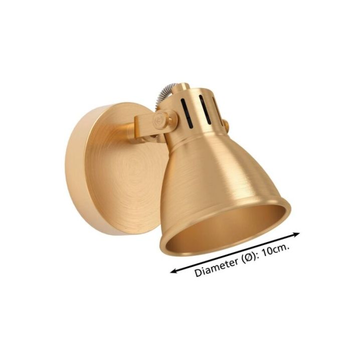 Guld industri väggspotlight aluminium, Tinke