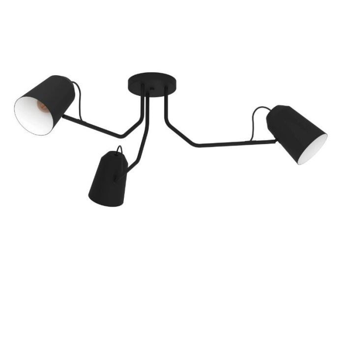 Svart industri taklampa aluminium, Jelco