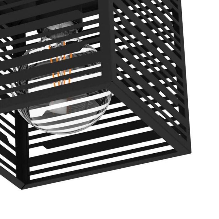 Svart industri taklampa aluminium, Lennaert