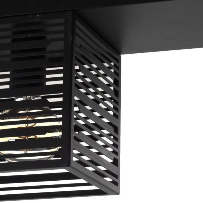 Svart industri taklampa aluminium, Lennaert