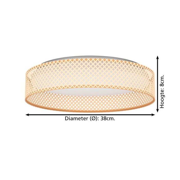 Brun modern plafond aluminium, Jolene, 24W, 3000K LED