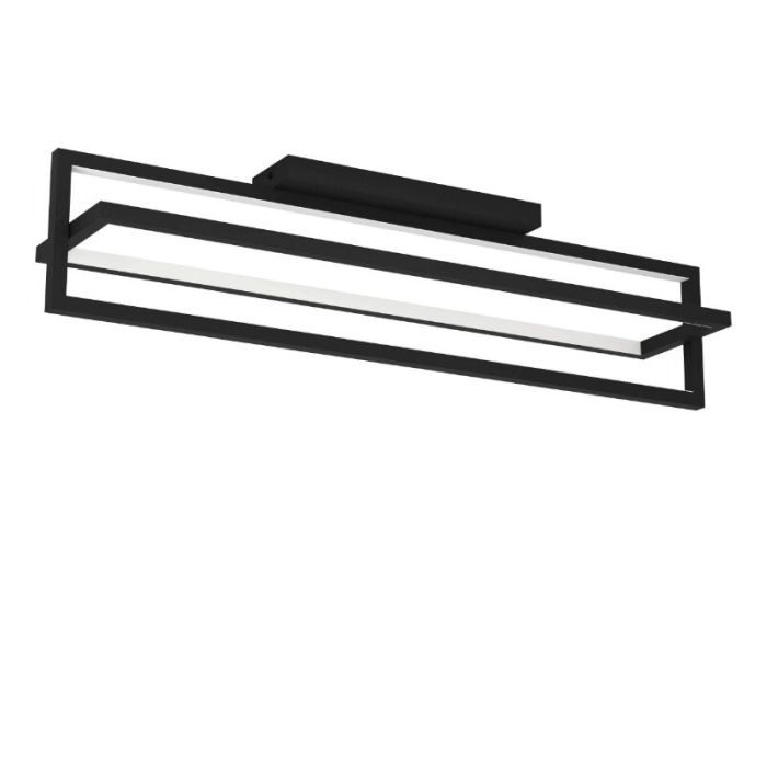 Svart modern taklampa aluminium, Lianne, 34W, varm till kall vit justerbar LED, 3 stegs dimmer