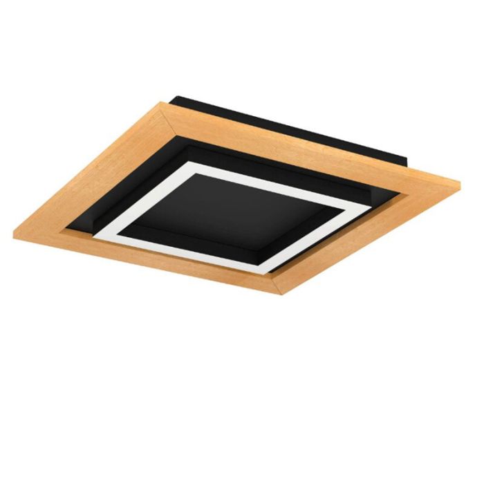 Trä design plafond aluminium, Kyllian, 5,4W, varm till kall vit justerbar LED, 3 stegs dimmer