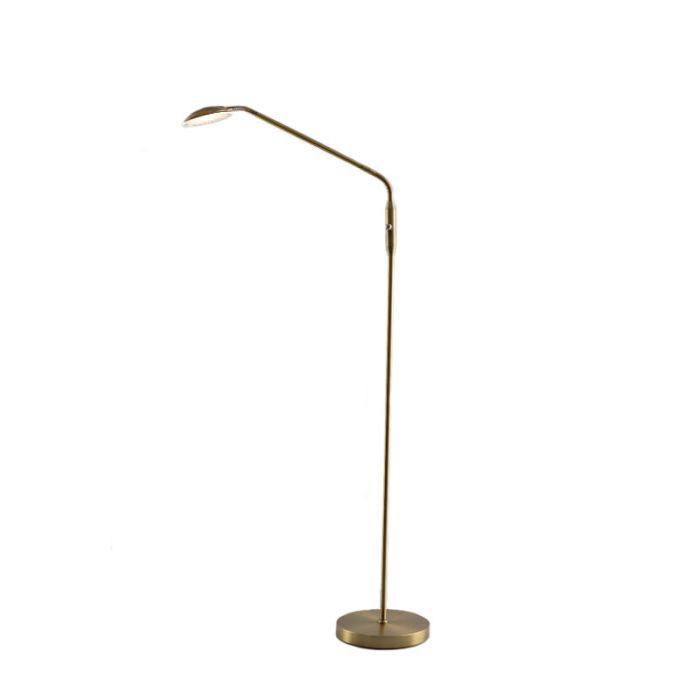 Modern läslampa golv mässing, Salvador, 5W, 3000K LED, med brytare