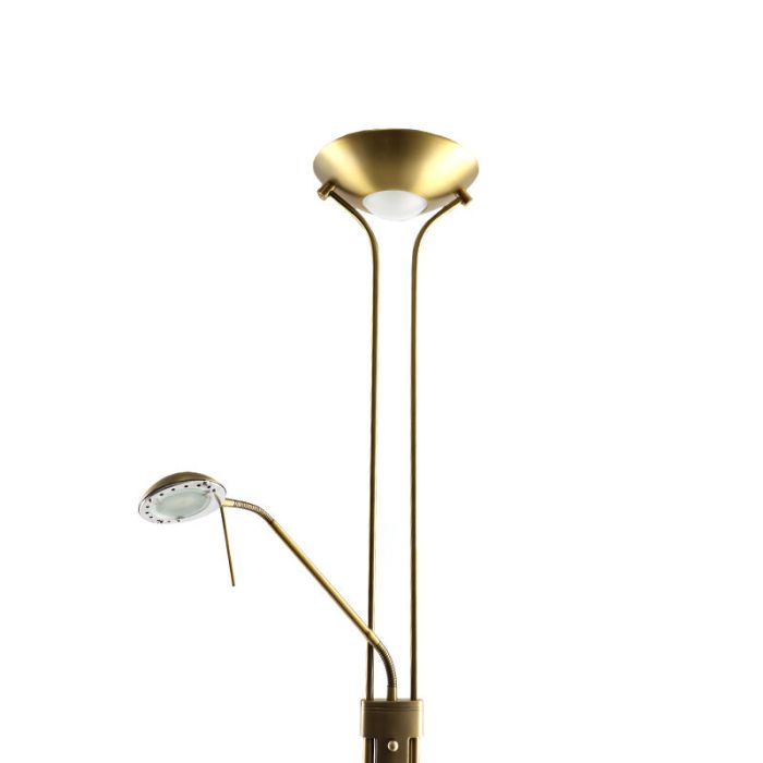 Modern läslampa golv mässing, Salvador, 18W, 3000K LED, med brytare