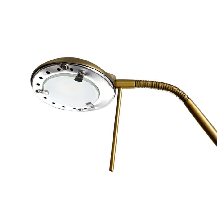 Modern läslampa golv mässing, Salvador, 18W, 3000K LED, med brytare