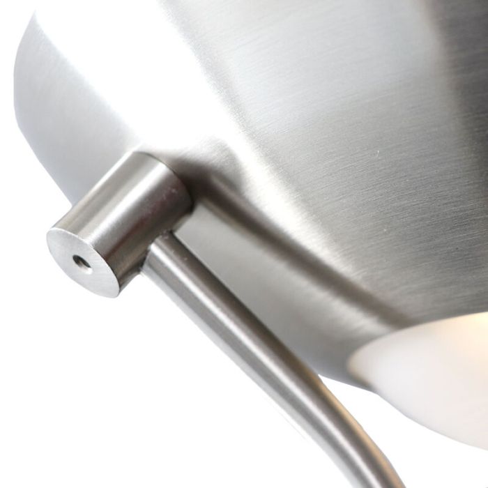 Modern läslampa golv nickel, Salvador, 18W, 3000K LED, med brytare
