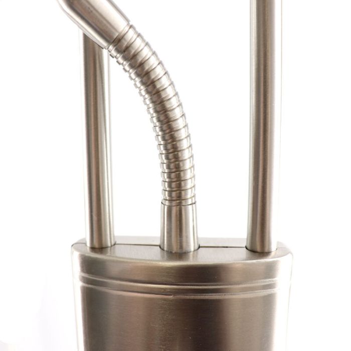 Modern läslampa golv nickel, Salvador, 18W, 3000K LED, med brytare