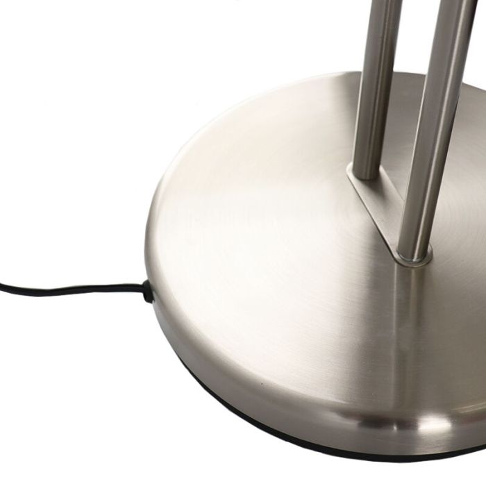 Modern läslampa golv nickel, Salvador, 18W, 3000K LED, med brytare