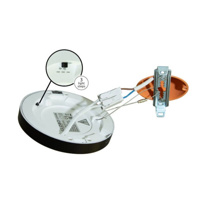Svart plafond plast, Cage, 6W, justerbar ljusfärg LED